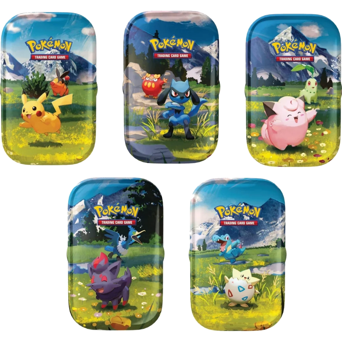 Art set of Ascended Heroes mini tins