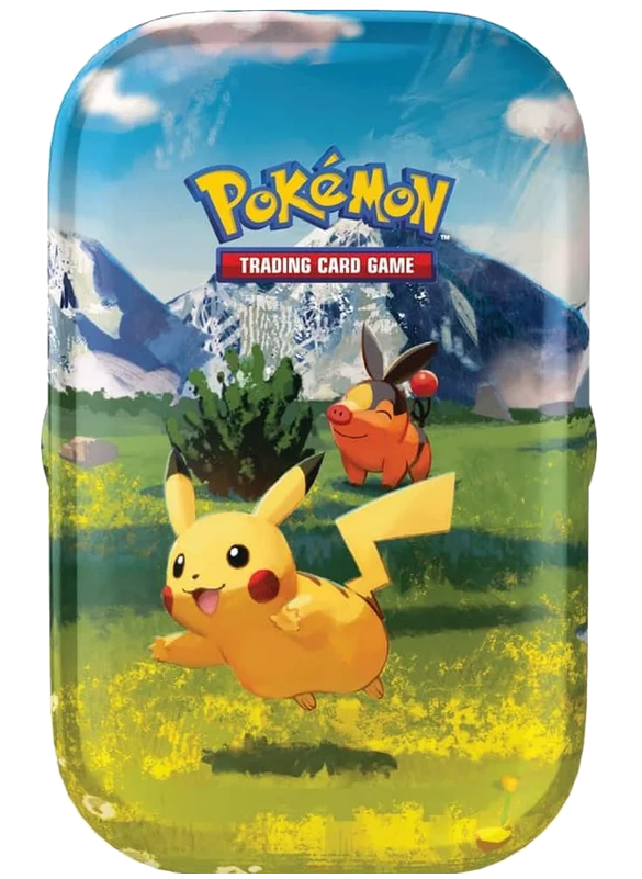 A single Ascended Heroes mini tin