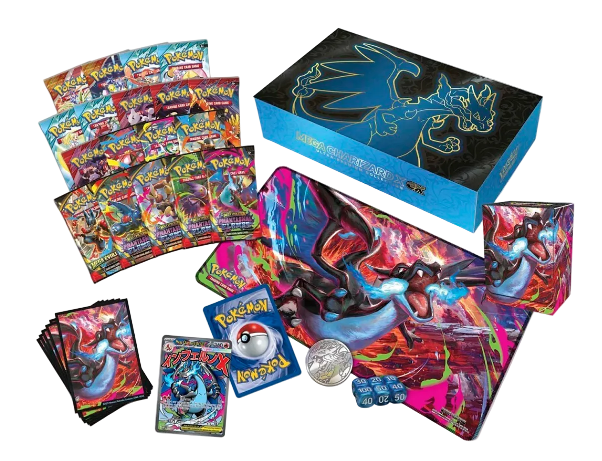 Pokémon Mega Charizard X ex Ultra-Premium Collection contents