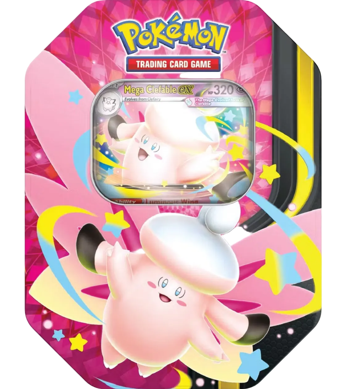 Pokémon Mega Moonlit Tin Mega Clefable ex version