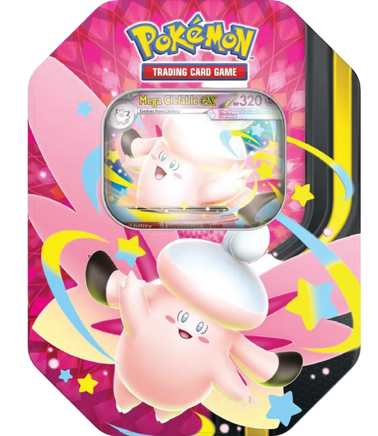 Pokémon Mega Moonlit Tin Mega Clefable ex version